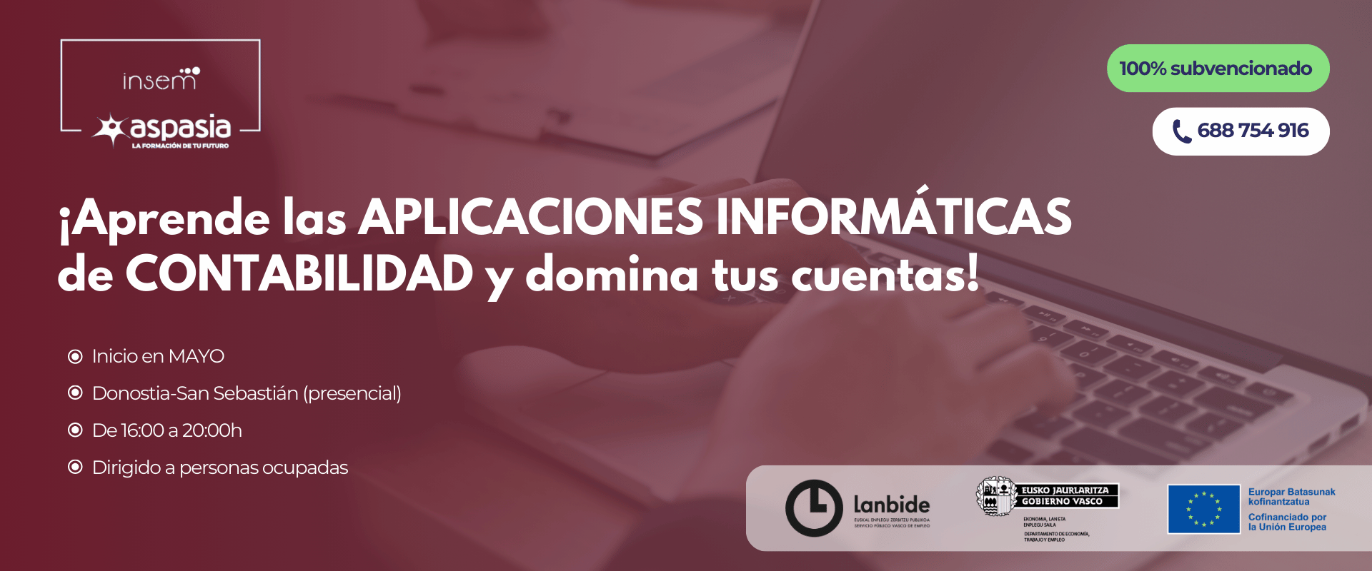 APLICACIONES INFORMATICAS DE CONTABILIDAD (Donostia-San Sebastián) - Ocupados/as