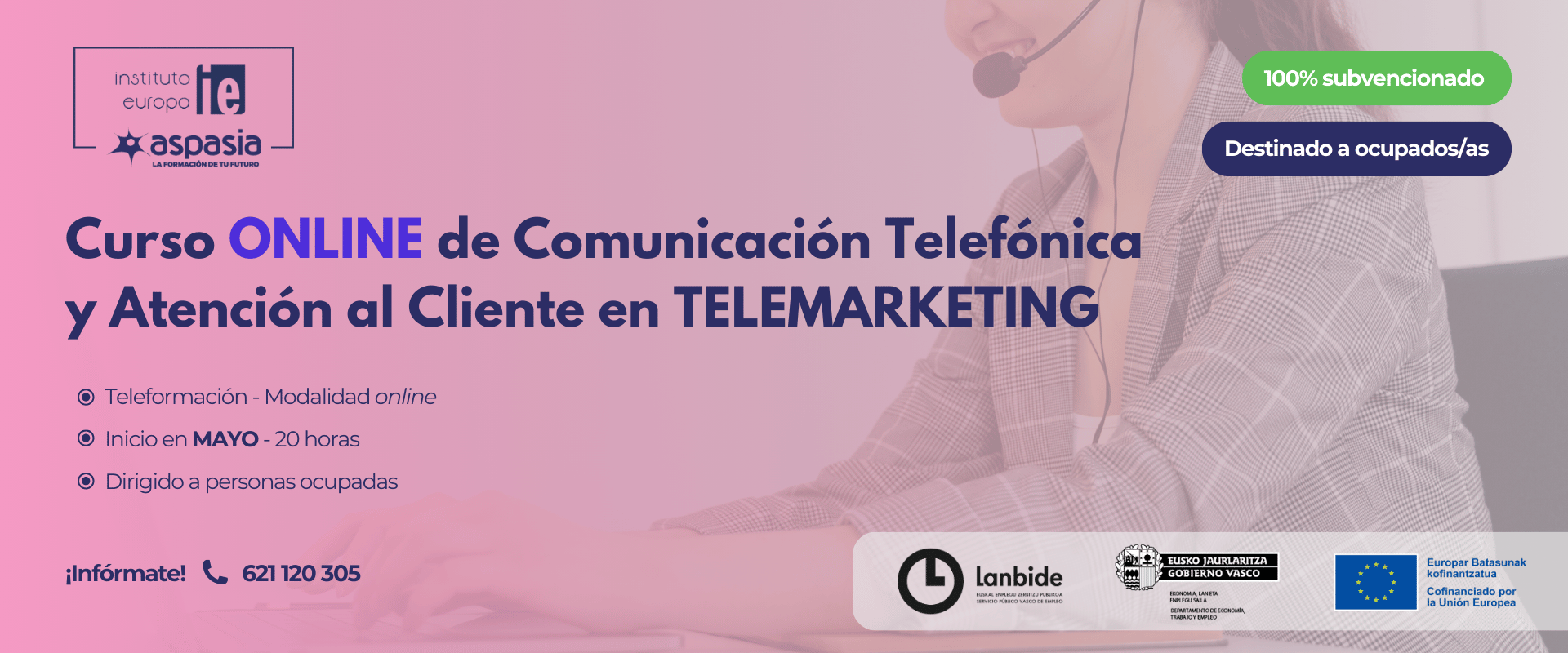 COMUNICACIÓN TELEFÓNICA Y ATENCIÓN AL CLIENTE EN TELEMARKETING - Ocupados/as