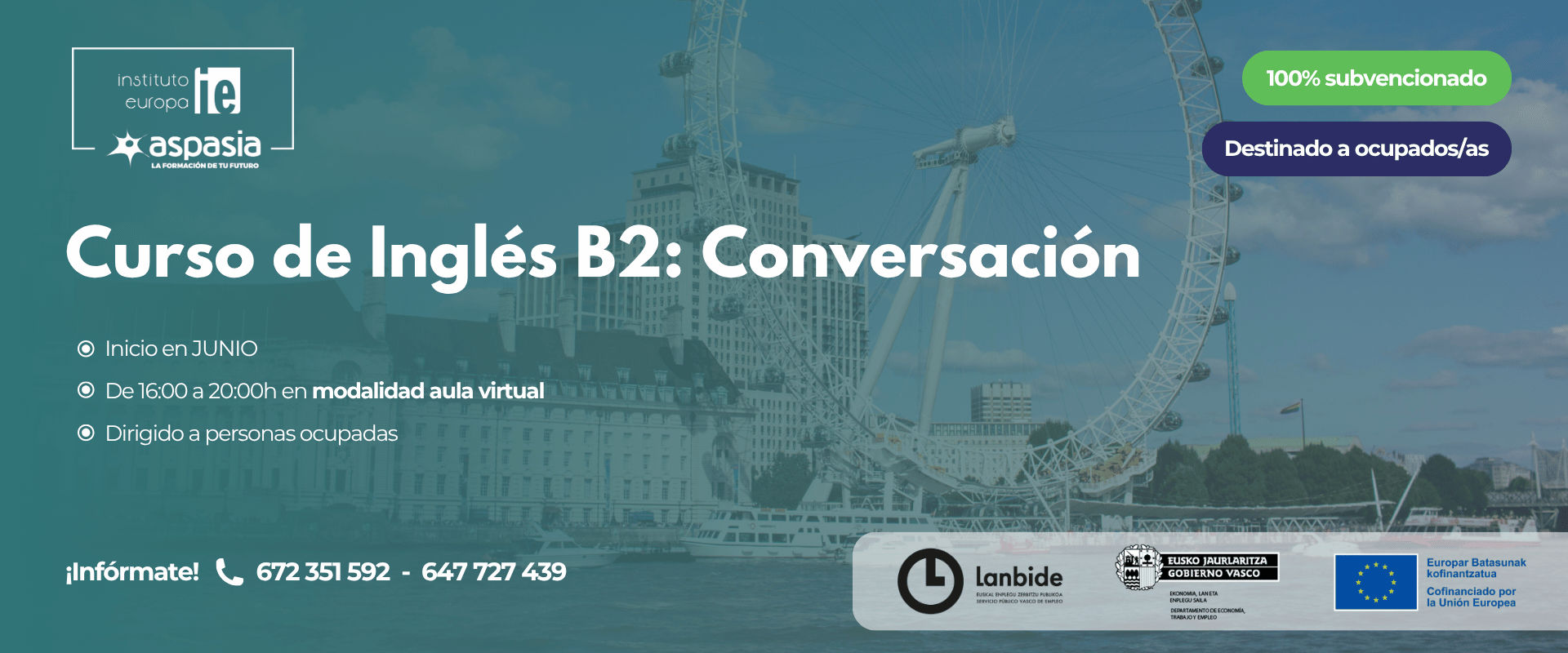 INGLES B2: CONVERSACIÓN (Vitoria-Gasteiz) - Ocupados/as