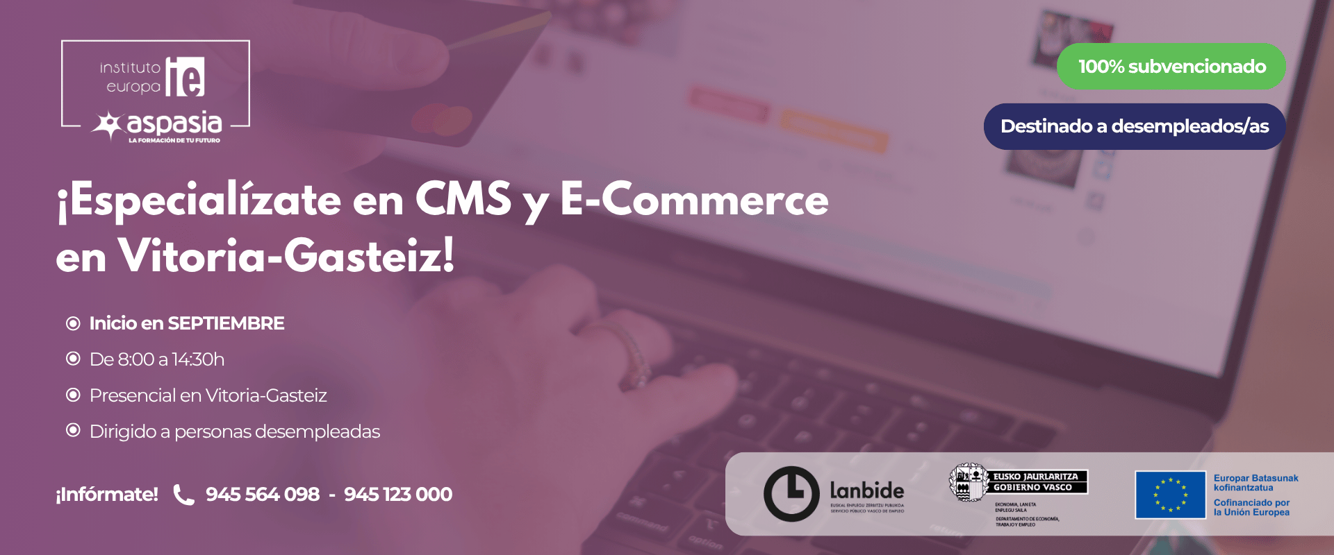 CMS Y E-COMMERCE (Vitoria-Gasteiz) - Desempleados/as