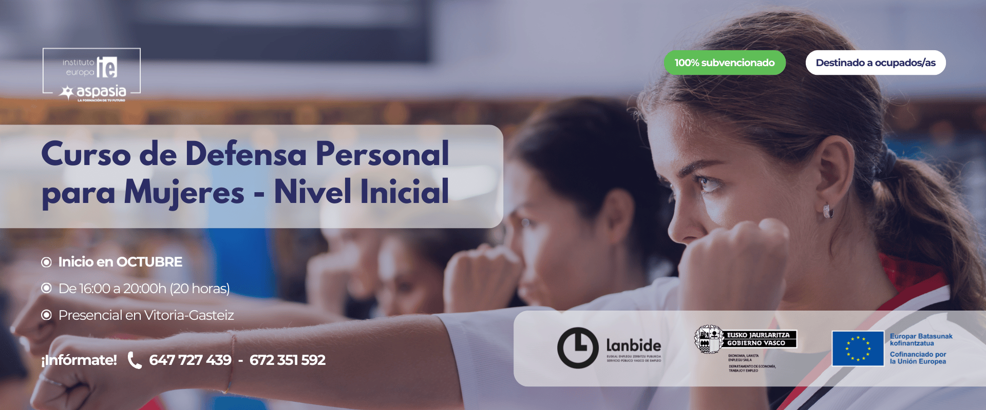 DEFENSA PERSONAL PARA MUJERES - INICIAL (Vitoria-Gasteiz) - Ocupados/as