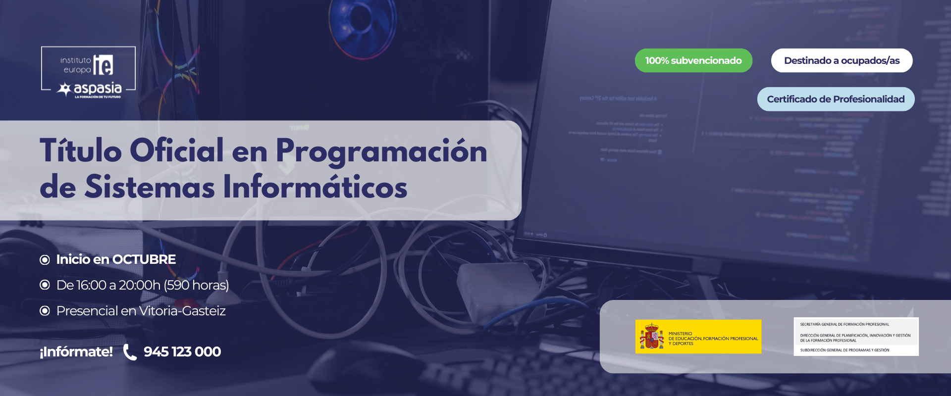 IFCT0609 - PROGRAMACIÓN DE SISTEMAS INFORMÁTICOS (Vitoria-Gasteiz) - Ocupados/as
