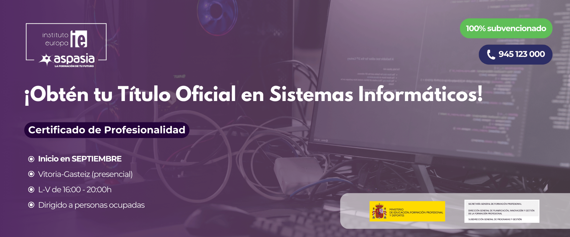 IFCT0609 - PROGRAMACIÓN DE SISTEMAS INFORMÁTICOS (Vitoria-Gasteiz) - Ocupados/as  