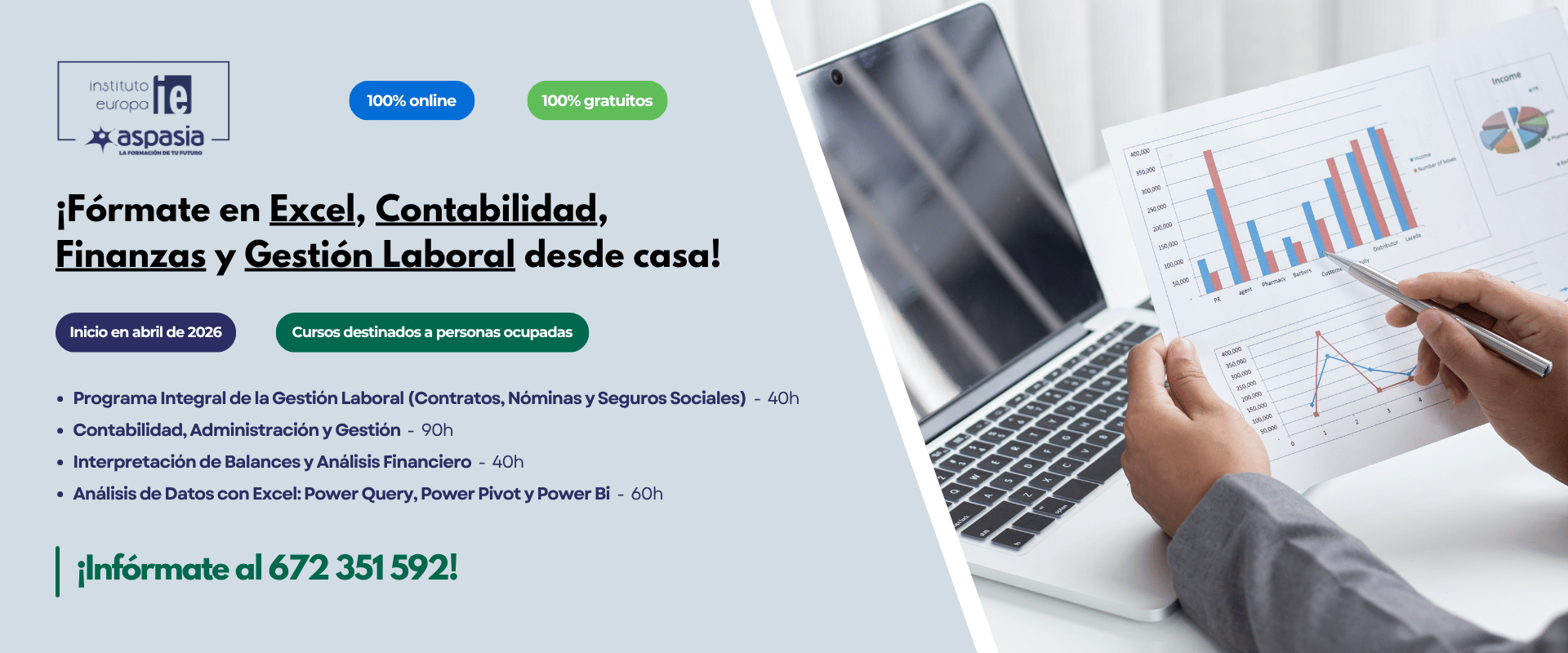 CURSOS EXCEL, CONTABILIDAD, FINANZAS, GESTIÓN LABORAL