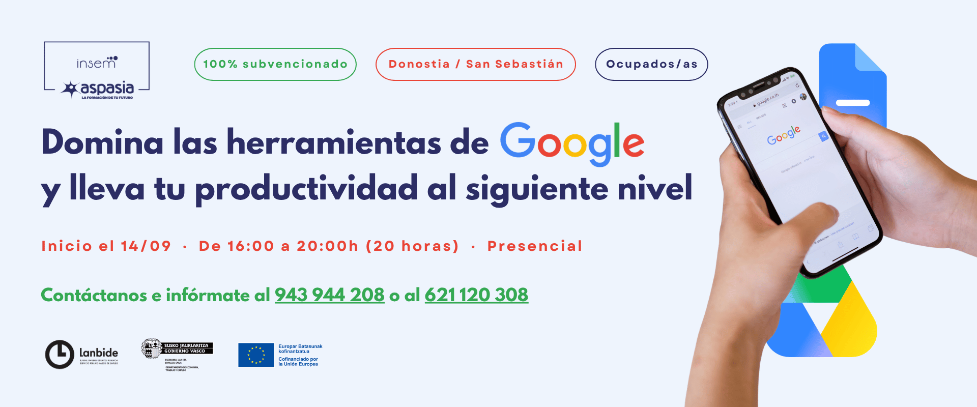 USO DE APLICACIONES GOOGLE: DOCS, CALC, FORMS, DRIVE